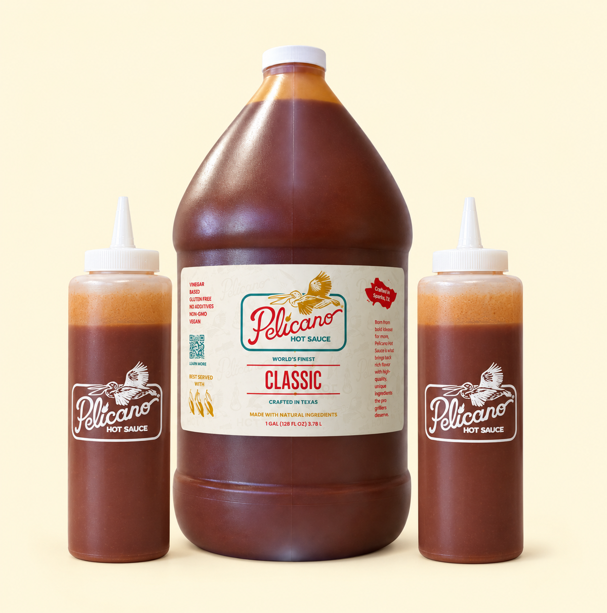 Hot Sauce Gallon + 2 Squeeze Bottles